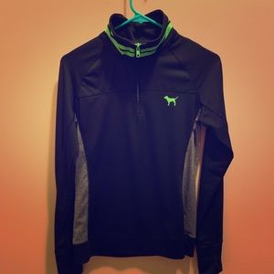 Green and Black Victoria Secret Pink Pullover
